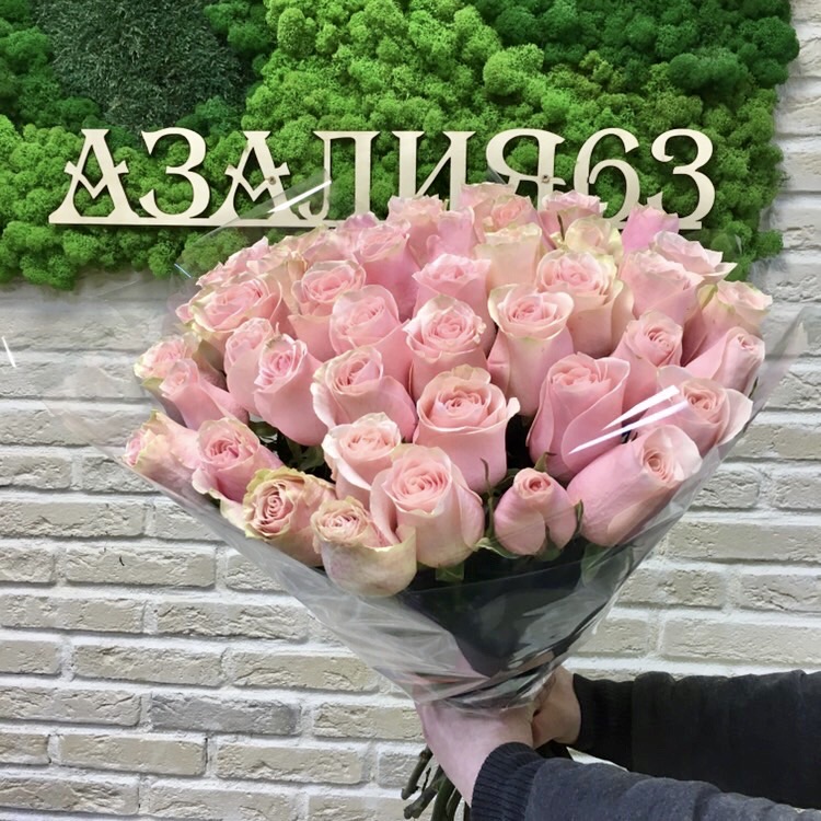 Букет из Розовых роз 51 шт